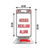 Kıraç Reklam Park Dubası Çift Taraflı Gri Orta Boy Totem Duba