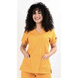 Kıraç Uniform Doktor, Hemşire Forması Hardal Sarı Tek Üst Forma, Scrubs