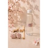 Kiraz Bahçesi Çubuklu Oda Kokusu Yedek Kit (Refill) 150 ml – 4 Adet Bambu Çubuk & 3 Adet Pembe Seramik Taş Çiçek Hediyeli