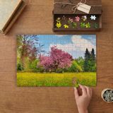 Kiraz Çiçeği Ağacı - Doğa - Manzara Tasarımı 240 Parça Ahşap Puzzle Ahşap Kutuda MP02298