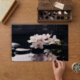 Kiraz Çiçeği - Spa Taşları Tasarımı 240 Parça Ahşap Puzzle Ahşap Kutuda MP04500