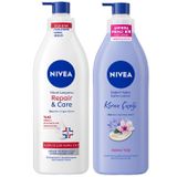 Kiraz Çiçeği Vücut Losyonu ve Repair&Care Nemlendirici Losyon 400ml, Rahatlatıcı, Kuru Cilt