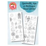 Kiraz Craft Spiritüellik, Yoga ve Meditasyon Temalı Sticker Etiket Set - Ajanda Bullet Journal Defter için