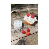 Kiraz Dörtlü Mum Kalıbı (Silikon) (2,5 x 2 x 1,8 Cm) (Küçük Süsleme Kalıbı) 1 Adet - standart