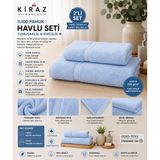 Kiraz Havlu Bornoz %100 Pamuk Banyo Havlu Seti - Renkli - 100 x 150 cm