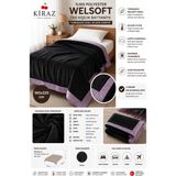 Kiraz Havlu Bornoz Wellsoft Baskılı Biyeli Tek Kişilik Battaniye – Ultra YUMUŞAK160X220 - 160 X 220 - Siyah