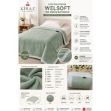 Kiraz Havlu Bornoz Wellsoft Baskılı Biyeli Tek Kişilik Battaniye – Ultra YUMUŞAK160X220 - 160 X 220 - Yeşil