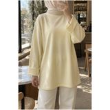 Kirazca Butik Kadın Oversize Bağcıklı Uzun Tunik 75 cm
