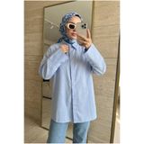 Kirazca Butik Kadın Trend Kemer Detaylı Oversize Gömlek Tunik