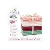 KİRAZHOME 12’li Renkli Mutfak Havlusu Seti 30x50 cm – Emici & Yumuşak Doku