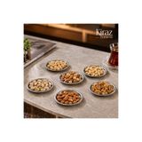 KİRAZHOME 6’lı Paslanmaz Mini Çerezlik Sosluk Mezelik Kahvaltılık Sunum Tabağı 12 Cm