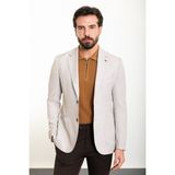 Kırçıllı Bej Slim Fit Torba Cep Mono Yaka Erkek Ceket - 52