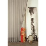 Kırçıllı Keten Seyrek Pile Tül Perde, Gri, 300X260