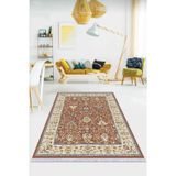 Kiremit Çerçeveli Dokuma Pamuk Taban Kaymaz Kilim Klm022