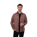 Kiremit Hasır Desenli Oversize Hediye Kutulu Erkek Gömlek S