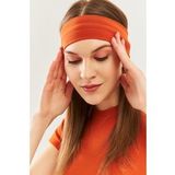 Kiremit Kadın Pamuklu Penye, Kaymaz, Terletmez, Ultra Hafif, Spor Saç Bandı Bandana Trendy Renkler