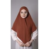 Kiremit Pratik Hazır Geçmeli Tesettür Eşarp Aerobin Kumaş Düz Hijab 2309_05