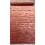 Kiremit Rengi Lotus Bambu Model Altı Kaymaz Makine Dokuma Halı