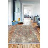 Kiremit Vintage Dokuma Pamuk Taban Kaymaz Kilim Klm352