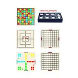 Kiri Ahşap zeka oyunları atla topla, mangala, 9taş,reversi,dama,kızmabirader