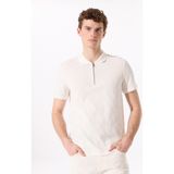 Kırık Beyaz Erkek Basic Polo T-Shirt F5SM-TST 2734 - 2XL