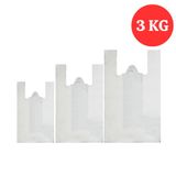 Kırık Beyaz Kalın Poşet 3 kg (Küçük, Orta, Büyük) Atlet Poşet Çöp Poşeti Market Manav Poşeti