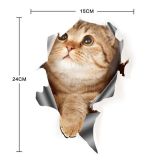 Kırık Cam Efekti Kedi Araba Oto Sticker Etiket Z3