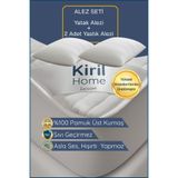 Kiril Home %100 Pamuk Yüzeyli Premium Alez Seti Sıvı Geçirmez Yatak Alezi - 2 Adet Premium Yastık Koruyucu Alez