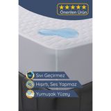 Kiril Home Ultra Soft Sıvı Geçirmez Ses Yapmaz Fitted Full Kenar Yatak Koruyucu Alez - 180 x 200 cm - Beyaz