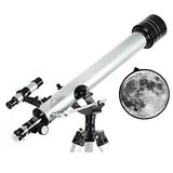 Kırılan Astronomik Teleskop, 900x60 mm Büyük Diyafram Uzun Odak Uzunluğu Giriş Seviyesi Yüksek Çözünürlüklü Yüksek Büyütme Teleskop Taşınabilir Tripod ile