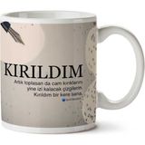 Kırıldım Baskılı Kupa