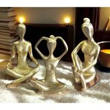 Kırılmaz Polyester,3 Lü Yoga Yapan Kızlar Biblosu