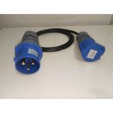 Kırkdabir Cee Norm 3/16A Uzatma Priz ve 3/32 Fişli 3x2,5mm Ttr H05VV-F Adaptör Kablo - 3 metre