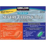 Kırkland Signature Dayquil Nyquil Vapocool Cool Blast Severe Cold & Flu Plus Congestion 168 Caplets