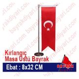 Kırlangıç Bayrak Türk Masa Bayrağı 8X32