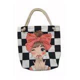 Kırlent Dünyası Fashion Girl Temalı Dijital Baskılı Çok Amaçlı Çanta