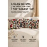 KIRLENT EV GOBLEN DOKUMA ÇİNİ TÜRK DESEN 4 ADET KIRLENT KILIF