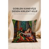 KIRLENT EV Goblen Kaneviçe Desen Kırlent Kılıf