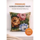 KIRLENT EV Goblen Üç Çiçek Desen Kırlent Kılıf