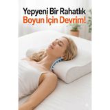 Kırlent Ev Lüks Ortopedik Visco Boyun Destekli Yastık - Boyun Fıtığı ve Uyku XL Destek Yastığı