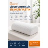 KIRLENT EV Visco Ortopedik Silindir Yastık - Çok Amaçlı Boyun, Bel ve Diz Altı Bacak Arası Destek Yastığı