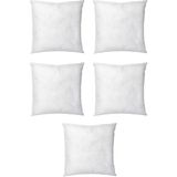 Kırlent Içi Yastık Kırlent Yastığı - Alçak Model Yastık - 5 Adet - 45 x 45 cm - Beyaz