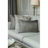 Kırlent Kılıfı Çizgili Desenli Jakarlı Dokuma Ve Kadife Kumaş Seti 45X45 35X50 Çift Taraflı Biyeli