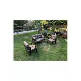 Kırlenta ERCİYES 2+1+1 CAPPUCCİNO (KAPUÇİNO) BAHÇE TAKIMI BAHÇE MOBİLYASI