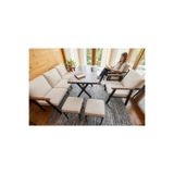 Kırlenta ERCİYES 3+1+1+MASA+2 ADET PUF BAHÇE TAKIMI BALKON TAKIMI MASA SETİ KANEPE KOLTUK BAHÇE SETİ ÇAY SETİ