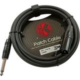 Kirlin Mpc-471b 3 Mt. Patch Cable Bağlantı Kablosu Xlr Male - 1/4 İnç Mono Plug