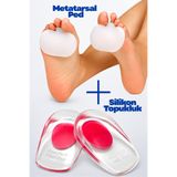 kırmed Ayak Ağrıları İçin Silikon Metatarsal Ped Ön Ayak Pedi ve Ortopedik Tabanlık Topuk Ağrıları için Ayak Seti