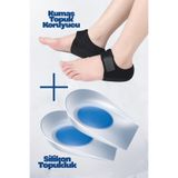 kırmed Silikon Tabanlık Topukluk Topuk Dikeni Tabanlığı ve Kumaş Topuk Koruyucu Kumaş Topuk Çatlak Çorabı