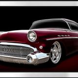 Kırmızı 1955 Buick Roadmaster Araba-3 Motifli Kanvas Tablo DBSANAT12042