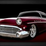Kırmızı 1955 Buick Roadmaster Araba-3 Motifli Kanvas Tablo DBSANAT12043